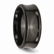 Titanium Black Ti Polished Concave 9mm Band