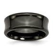 Titanium Black Ti Polished Concave 9mm Band