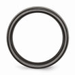 Titanium Black Ti Two-tone Grooved 7mm Polished Band