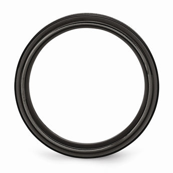 Titanium Black Ti Brushed and Polished 8mm Band