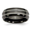 Titanium Black Ti Brushed and Polished 8mm Band