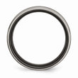 Titanium Black Ti Two Toned Edge 8mm Polished Band