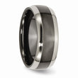 Titanium Black Ti Two Toned Edge 8mm Polished Band