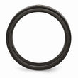 Titanium Black Ti with Diamond 6mm Ridged Edge Polished Band