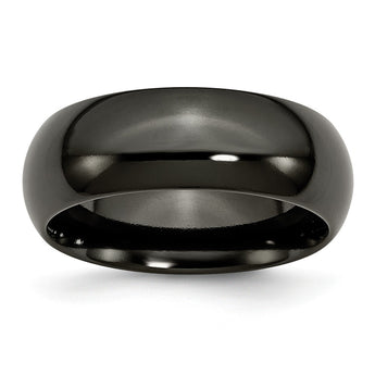 Titanium Black Ti 8mm Polished Band