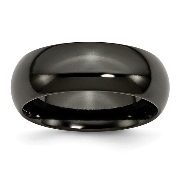 Titanium Black Ti 8mm Polished Band