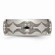 Titanium 8mm Laser Design Polished Band