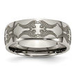 Titanium 8mm Laser Design Polished Band