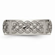Titanium 8mm Laser Design Polished Band