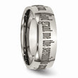 Titanium 8mm Laser Design Polished Band