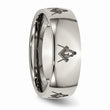 Titanium 8mm Laser Design Polished Band
