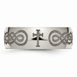 Titanium 8mm Laser Design Polished Band