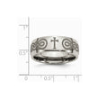 Titanium 8mm Laser Design Polished Band