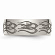 Titanium 8mm Laser Design Polished Band