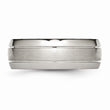 Titanium Grooved 8mm Brushed and Polished Band