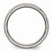 Titanium Beveled Edge Notched 8mm Brushed Band