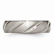 Titanium Swirl Design 6mm Satin Band