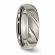 Titanium Swirl Design 6mm Satin Band