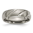 Titanium Swirl Design 6mm Satin Band