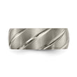 Titanium Swirl Design 8mm Satin Band
