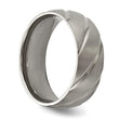 Titanium Swirl Design 8mm Satin Band