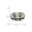 Titanium Swirl Design 8mm Satin Band