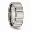 Titanium 8mm Grooved Satin & Polished Band