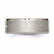 Titanium Cross Design 8mm Satin Beveled Edge Band