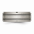 Titanium Enameled Flat 8mm Satin & Polished Band