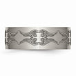 Titanium Flat 8mm Laser Design Brushed Band