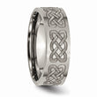Titanium Flat 8mm Laser Design Brushed Band