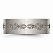 Titanium Flat 8mm Laser Design Brushed Band
