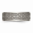 Titanium Flat 8mm Laser Design Brushed Band