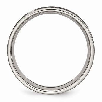 Titanium Flat 8mm Laser Design Brushed Band