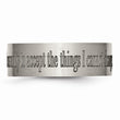 Titanium Flat 8mm Laser Design Brushed Band