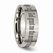 Titanium Flat 8mm Laser Design Brushed Band
