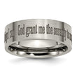 Titanium Flat 8mm Laser Design Brushed Band