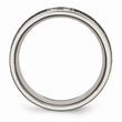 Titanium Flat 8mm Laser Design Brushed Band