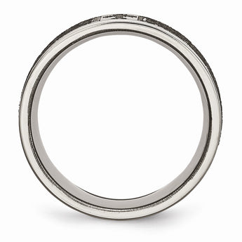 Titanium Flat 8mm Laser Design Brushed Band