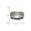 Titanium Flat 8mm Laser Design Brushed Band