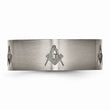 Titanium Flat 8mm Laser Design Brushed Band