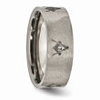 Titanium Flat 8mm Laser Design Brushed Band
