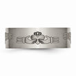 Titanium Flat 8mm Laser Design Brushed Band