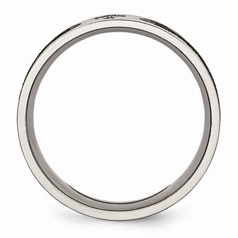 Titanium Flat 8mm Laser Design Brushed Band