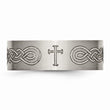 Titanium Flat 8mm Laser Design Brushed Band