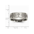 Titanium Flat 8mm Laser Design Brushed Band