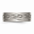 Titanium Flat 8mm Laser Design Brushed Band