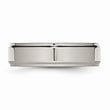 Titanium Ridged Edge 6mm Polished Band
