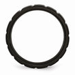 Titanium Notched Black IP-plated 6mm Brushed and Polished Band