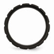 Titanium Notched Black IP-plated 8mm Brushed and Polished Band